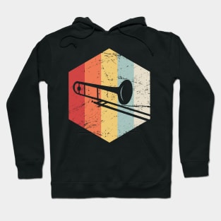 Retro 70s Trombone Marching Band Icon Hoodie